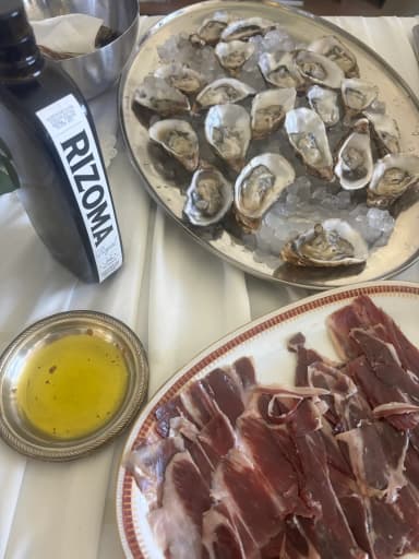 oysters and prosciutto