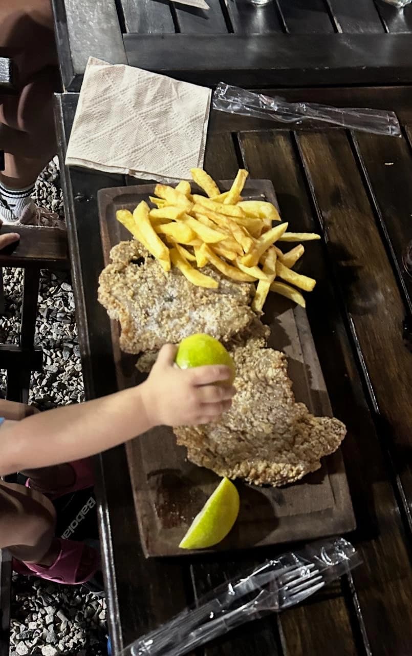 milanesa and french fries