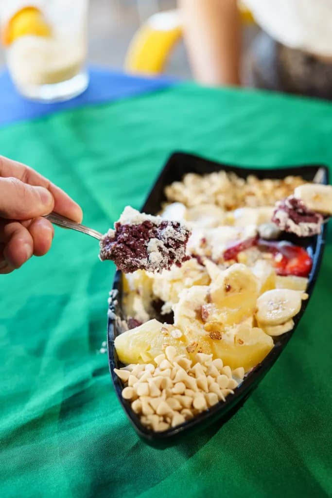 Açaí Bowl with banana, granola and chocolate chips