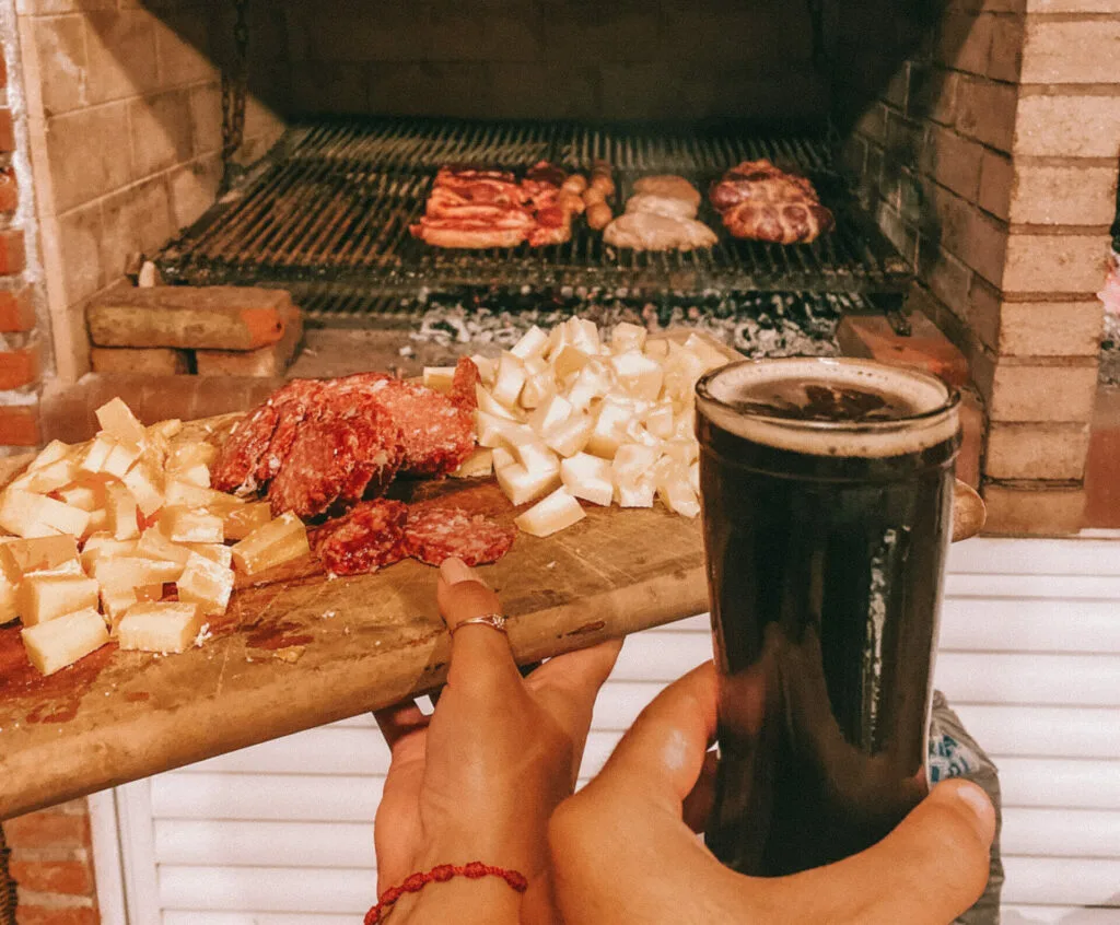 Nothing like a fernet con coca and a picada (cheese, cured meats & salami plate) while waiting for the asado to be ready.