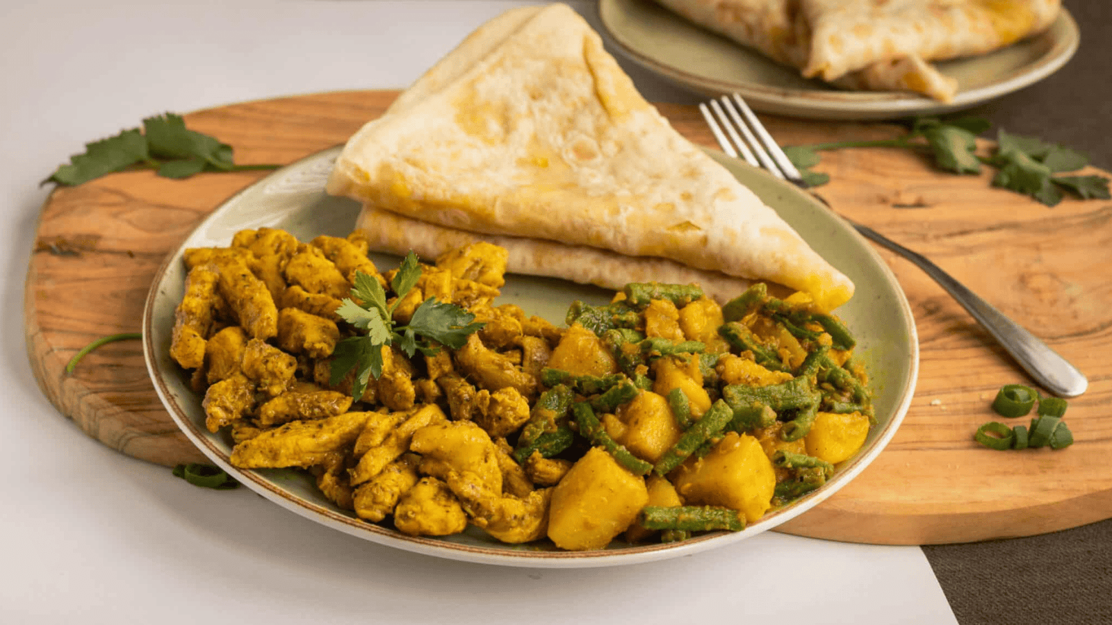 Roti is a flatbread that is filled with different types of flavors, meats and vegetables