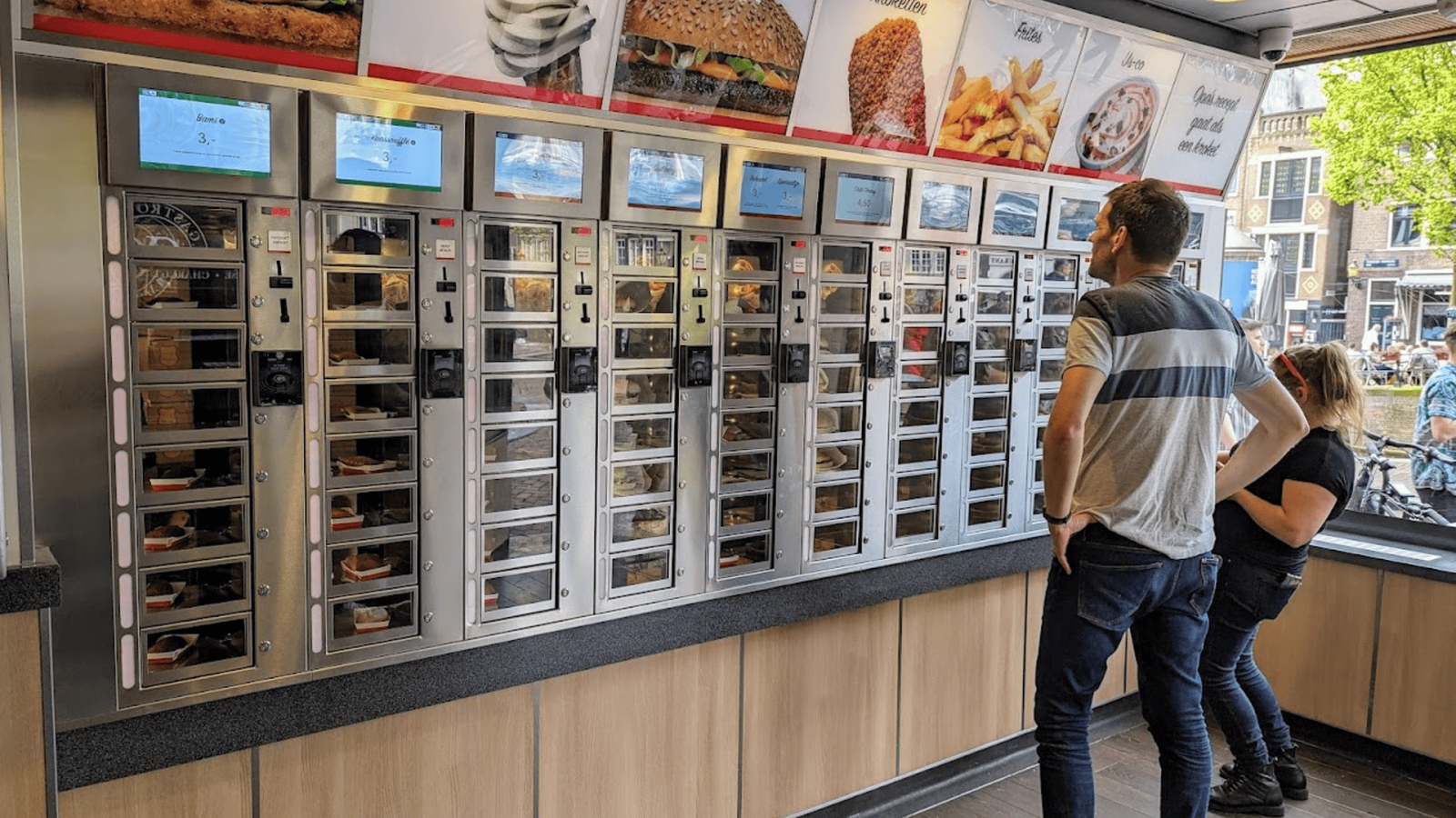 Vending machine style dining room