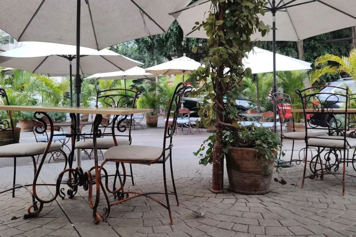 This place has an external patio